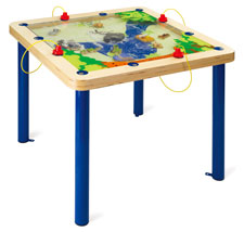 Magnetic sand play table